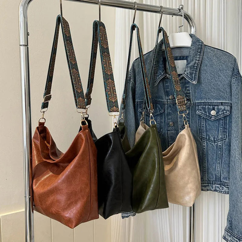 Chelsey - Vintage ādas plecu soma